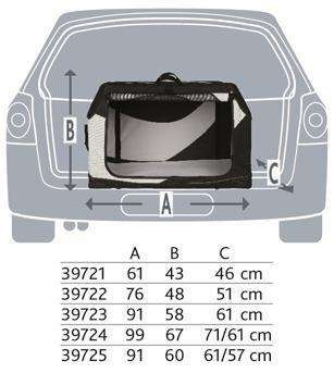 Box transportowy Vario 50, L: 99 × 65 × 71/61 cm, nylon, czarno-szary