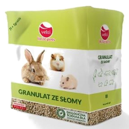 Velti granulat żwirek dla kota i innych zwierząt ze słomy 8l