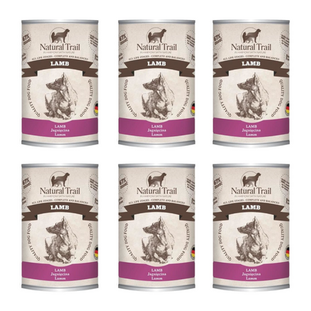 ZESTAW Natural trail lamb dla psa 400 g x 6 szt