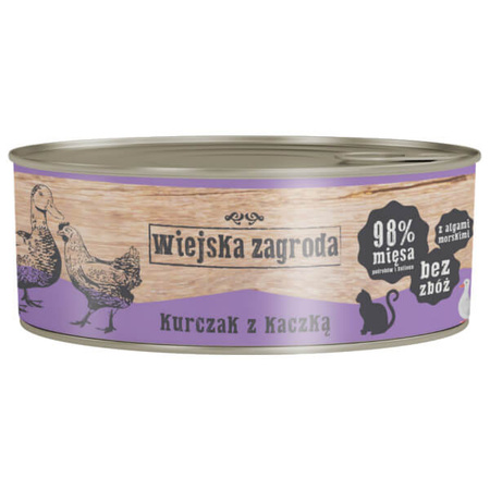 Wiejska zagroda kurczak z kaczką dla kota 85 g