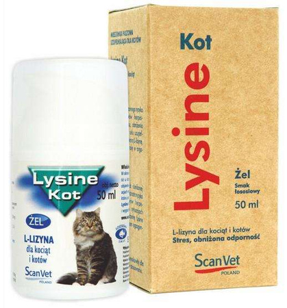 ScanVet Lysine kot żel - preparat z L-lizyną dla kotów i kociąt żel 50ml