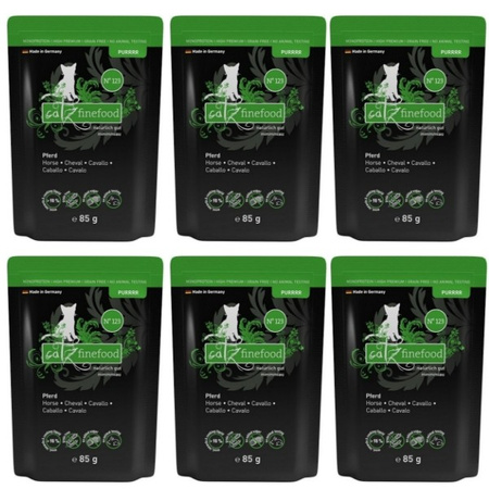 ZESTAW Catz Finefood Purrrr N.123 Konina 85 g x 6 szt