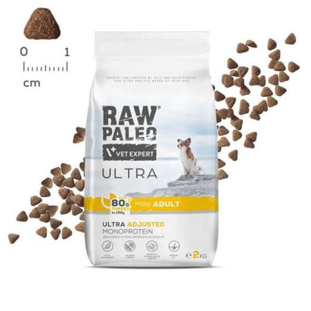 Karma sucha dla psów Vet Expert Raw Paleo Ultra Mini Adult Indyk 750g