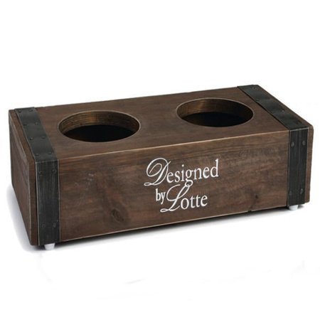 Drewniany stojak na miski "brocante" 41x18x7 cm