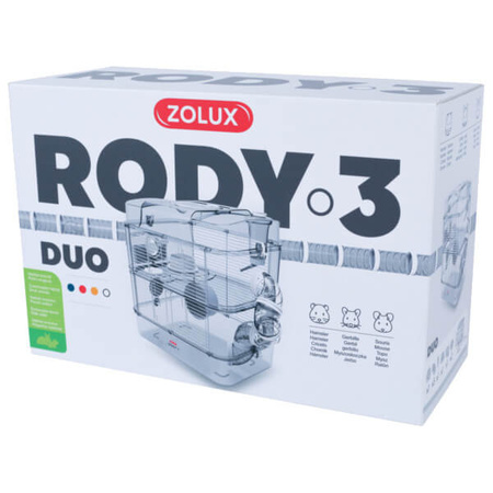 Zolux rody duo 3 klatka dla chomika, myszy 40,5x27x41 cm