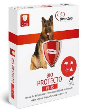 Over zoo bio protecto plus obroża przeciw kleszczom i pchłom dla psa 75 cm
