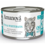 Amanova Cat Tuna & Whitebaits - tuńczyk i białoryby w bulionie puszka 70g