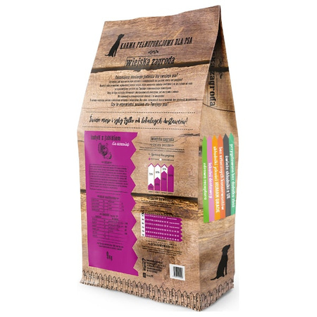 Wiejska Zagroda indyk z jabłkiem dla szczeniąt 9 kg