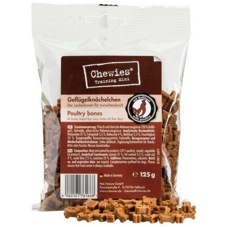 Chewies Goodies Mini kosteczki drobiowe 125 g