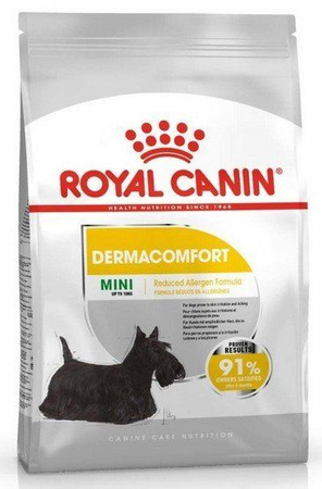 Royal canin mini dermacomfort karma sucha dla psów dorosłych, ras małych o wrażliwej skórze skłonnej do podrażnień 1kg