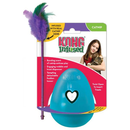 Kong tippin treat zabawka z piórkiem dla kota