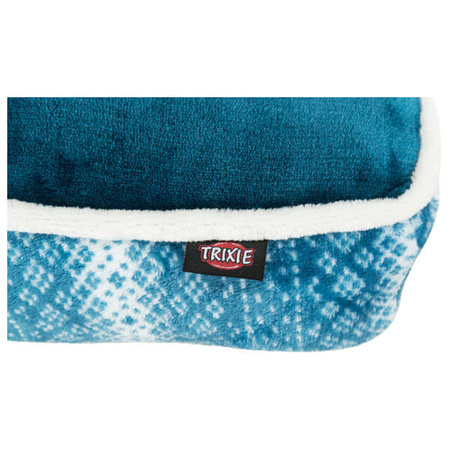 Poduszka Lumi, prostokątna, 70 x 50 cm, petrol/biała