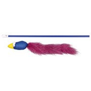 Wędka dla kota z ptaszkiem i piórkami, 50 cm