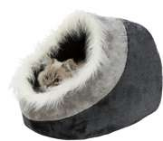 Minou, legowisko zamknięte, ciemnoszare/jasnoszare, 41 × 30 × 50