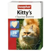 Beaphar kitty's taurine-biotine przysmak witaminowy z tauryną i biotyną dla kota 75 tab.