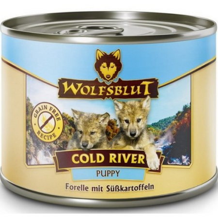 Wolfsblut Dog Puppy Cold River Pstrąg i bataty puszka 200g