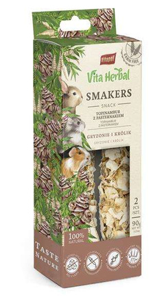 Vita Herbal Smakers Topinambur z pasternakiem  dla gryzoni i królika 90g, 5 szt. display