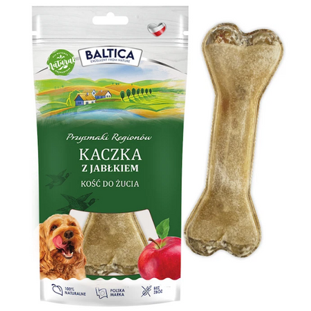 Baltica Przysmaki Regionów Kość do żucia kaczka z jabłkiem 1 szt