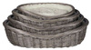 Kosz wiklinowy dla psa, 60 cm, szary