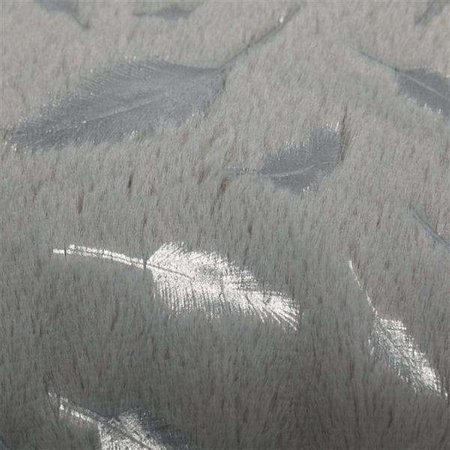 Koc Feather, 100 × 70 cm, szary/srebrny