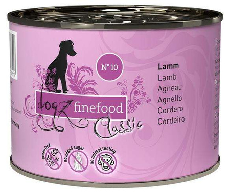Dogz finefood n. 10 jagnięcina 200 g