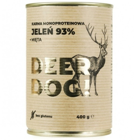 Deer Dog 93% jeleń z miętą dla psa 400 g