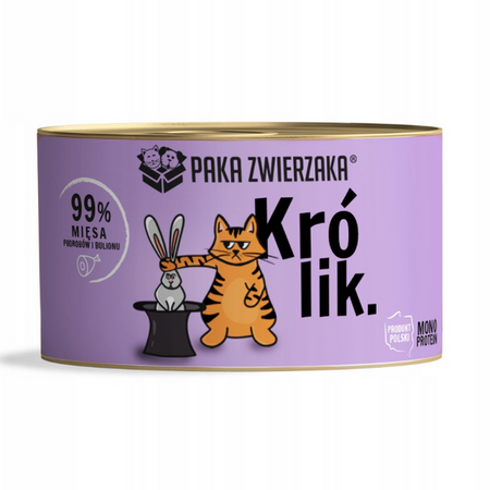 Paka Zwierzaka królik dla kota 200 g