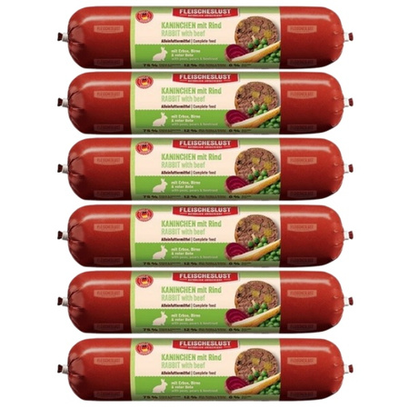 ZESTAW Meatlove Fleischeslust Classic królik z wołowiną 6 x 400 g