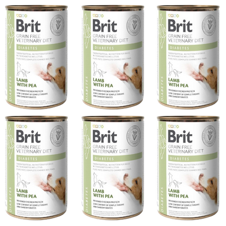 ZESTAW BRIT GF VETERINARY DIETS DOG CAN DIABETES 6 x 400g