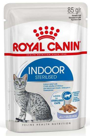 Royal canin indoor sterilised jelly karma mokra dla kotów dorosłych sterylizowanych, przebywających w domu saszetka 85g