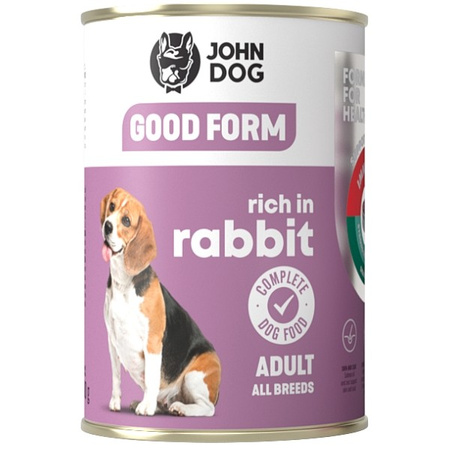 John Dog Good Form królik 400 g