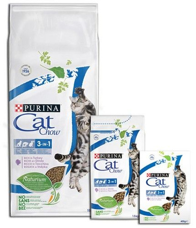 Purina cat chow 3in1 z indykiem 1,5kg