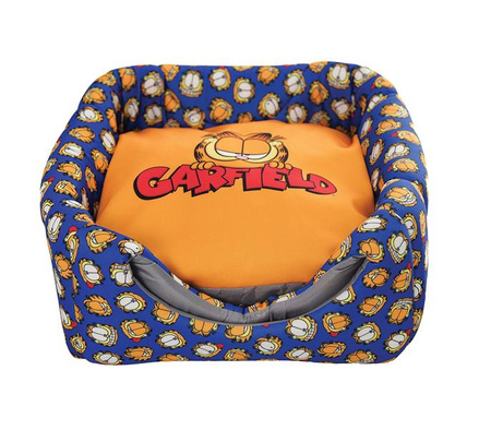 Garfield, Legowisko dla kota domek, pomarańczowo-niebieskie, 37x37x37cm
