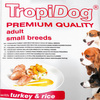 Karma tropidog premium adult small indyk z ryżem, dla ras małych
