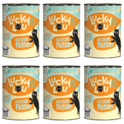 ZESTAW Lucky Lou Lifestage Adult drób i pstrąg 6 x 400 g