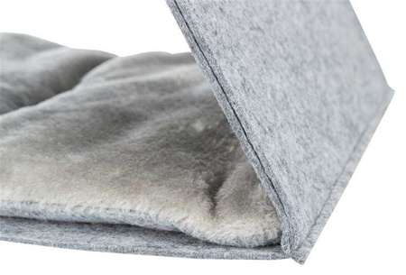 Legowisko zamknięte Junior, filc, składane, 38 × 34 × 38 cm, jasnoszare