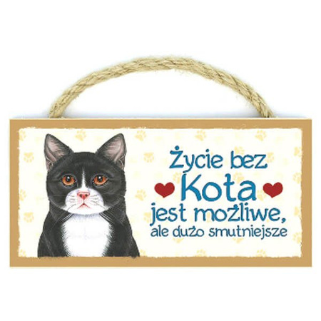 Power gift magnez z pupilem - kot czarno-biały