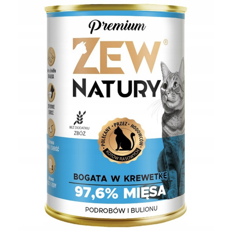Zew Natury Premium bogata w krewetkę dla kota 400g