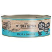 Wiejska zagroda indyk z łososiem dla kota 85 g