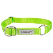 amiplay Samba zielona obroża półzaciskowa regulowana XL