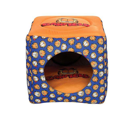 Garfield, Legowisko dla kota domek, pomarańczowo-niebieskie, 37x37x37cm