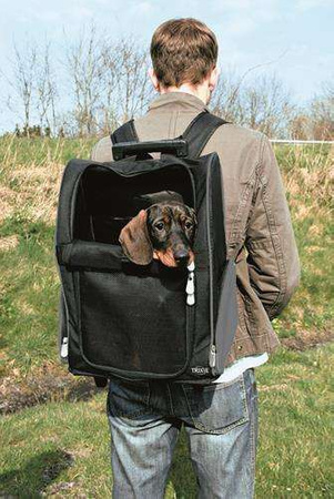 Torba 'Tbag' na psa, 32×45×25 cm, nylonowa, czarna