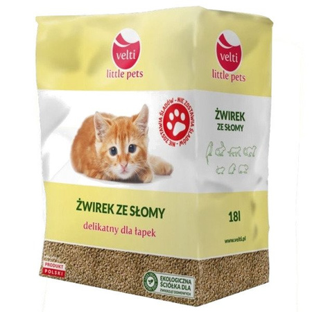 Velti żwirek ze słomy 18l