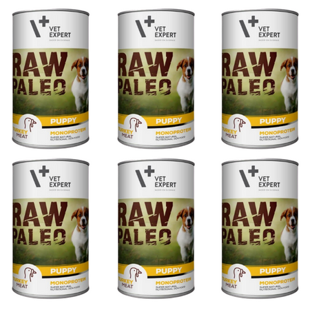 ZESTAW Vet Expert Raw Paleo Puppy indyk 6 x 400 g
