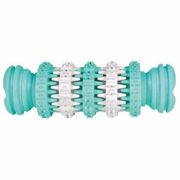 Denta fun, kość z wypustkami, zabawka do czyszczenia zębów, dla psa, guma naturalna, 15 cm, miętowy smak