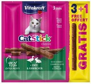 Vitakraft Cat Stick Mini królik + kaczka 4szt (3+1 gratis)