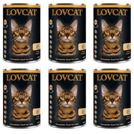ZESTAW Lovcat Pure indyk 6 x 400 g