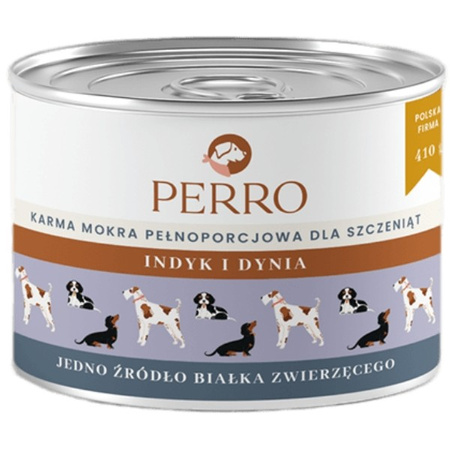 Perro Junior indyk z dynią dla psa 410 g