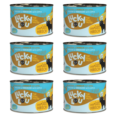 ZESTAW Lucky Lou Lifestage Adult drób i jeleń 6 x 200 g