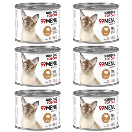 ZESTAW John Dog for Cats 99 Menu perliczka 6 x 200 g